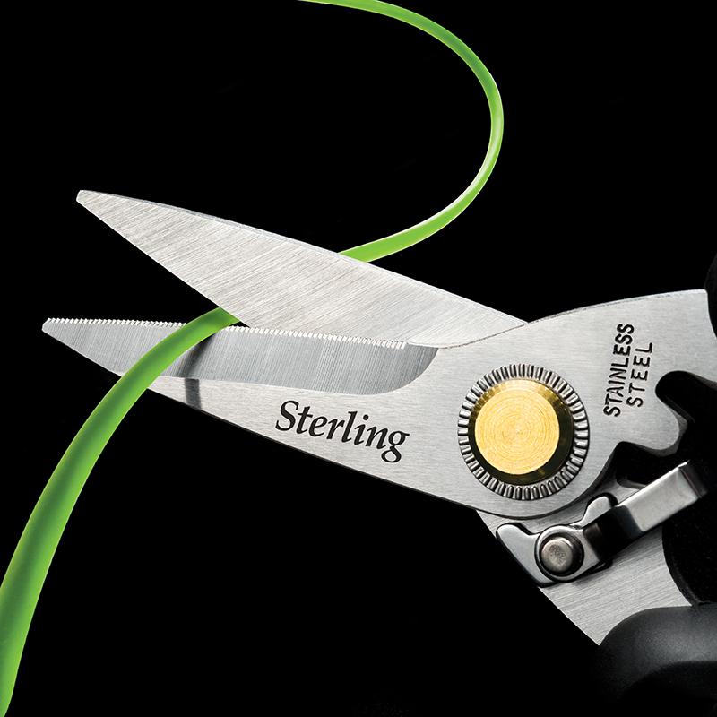185mm Black Panther Industrial Snips: Round Points - Sterling
